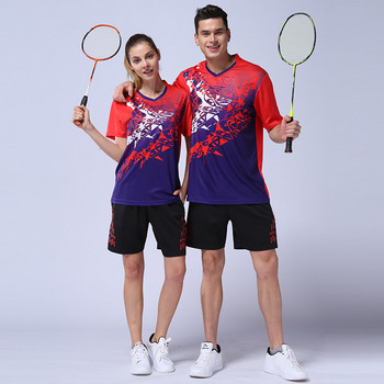 мъже носят спортни тениски тренировъчни дрехи за голф Поло тениски за бадминтон Отборни тениски за тенис на маса Бързосъхнеща дишаща фланелка за бадминтон