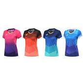 Pārdod jaunus sporta tenisa T-kreklus vīriešu sieviešu bērnu badmintona krekli Īsi galda tenisa krekliņi sporta skriešanas krekli