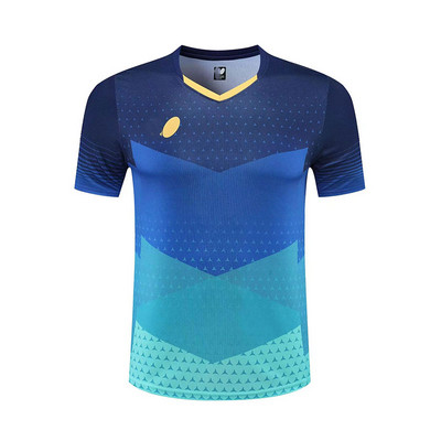 Pārdod jaunus sporta tenisa T-kreklus vīriešu sieviešu bērnu badmintona krekli Īsi galda tenisa krekliņi sporta skriešanas krekli