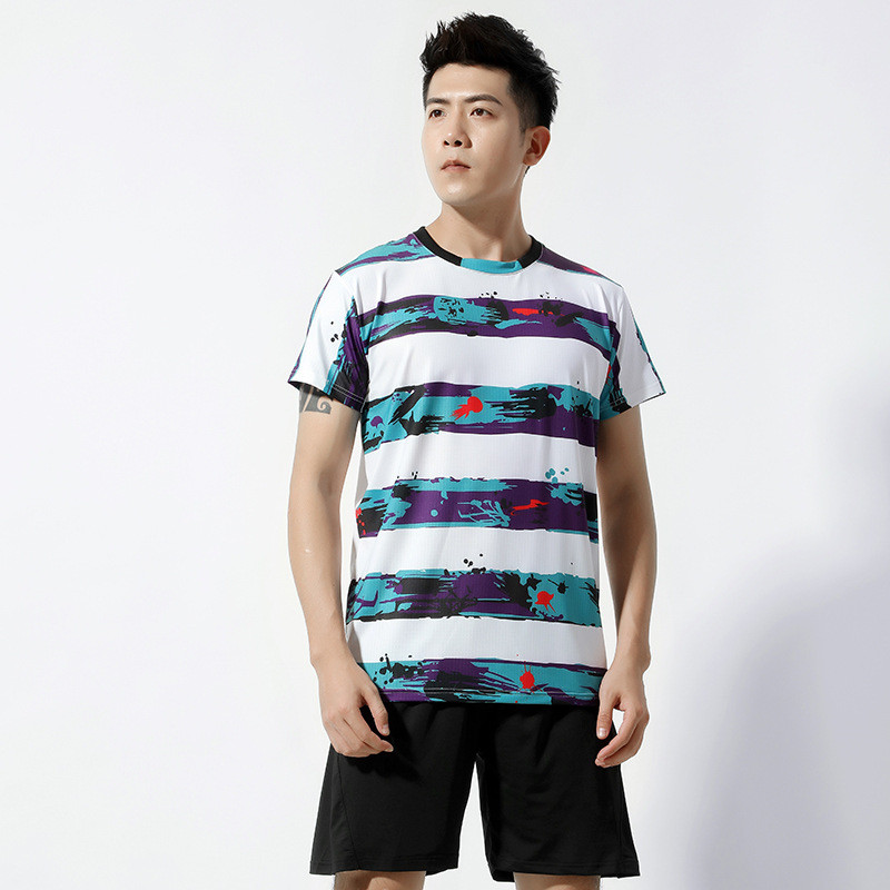 Jauni Badmintona krekli Vīrieši , sporta krekls Tenisa krekli Vīriešu , galda tenisa krekls , Quick dry Fitness sporta treniņu krekli 1013