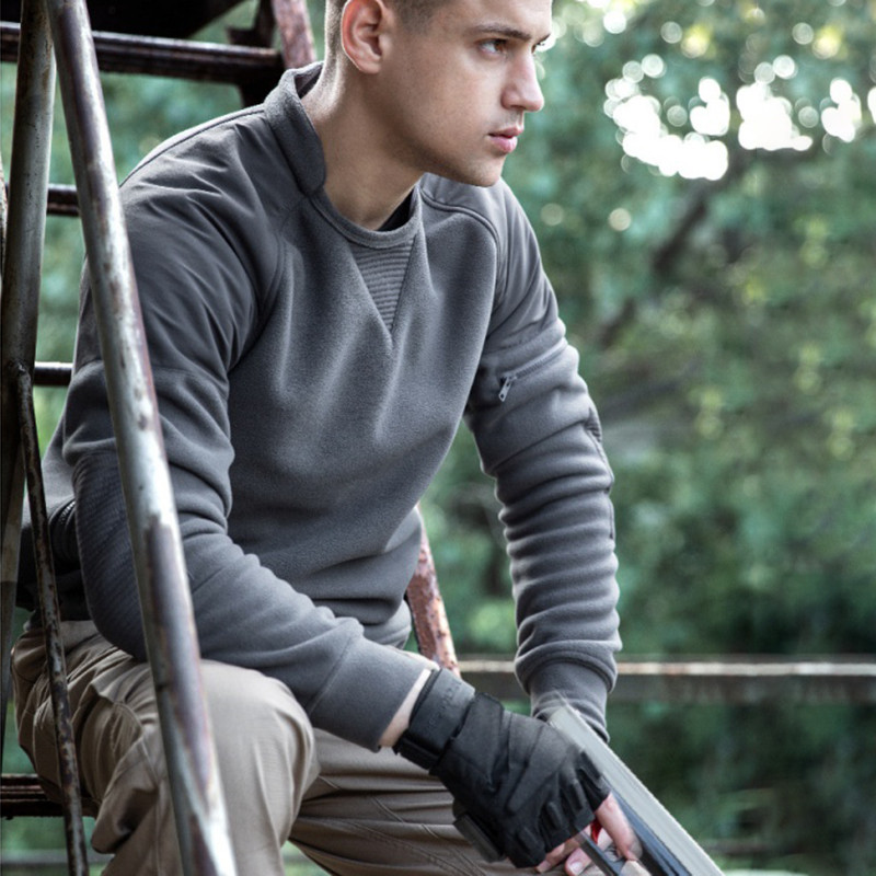 2023 m. naujiena Vyriški SWAT Taktiniai vilnoniai viršūnės Žiemos lauko stovyklavimas Žygio funkcija Pliušinė šilta karinė striukė Vyriški megztiniai