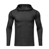 Vīriešu T-krekls ar kapuci ar garām piedurknēm Skriešanas Ātri Dry Sporta Džemperis Vīriešu Brīvs Fitness Treniņu Apģērbs Rudens un Ziema