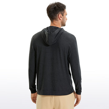 CRZ YOGA Ανδρικό ελαφρύ πουλόβερ με κουκούλα, μακρυμάνικο φούτερ Quick Dry Casual αθλητικά μπλουζάκια με κουκούλα και τσέπη