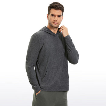 CRZ YOGA Ανδρικό ελαφρύ πουλόβερ με κουκούλα, μακρυμάνικο φούτερ Quick Dry Casual αθλητικά μπλουζάκια με κουκούλα και τσέπη