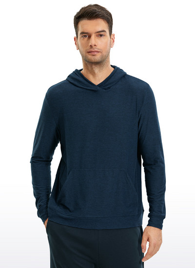 CRZ YOGA meeste kerged pulloverid, pikkade varrukatega dressipluus, kiirelt kuivavad vabaaja sportlikud kapuutsiga topid taskuga