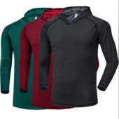 2022. gada vīriešu kapuces ar garām piedurknēm vīriešu T-krekli, skriešanas treniņi, sporta krekls, vīriešu apģērbs, ātri nožūst, elpojošs