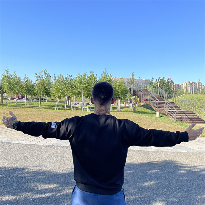 Rudens žiemos laisvi megztiniai Vyriški sporto salės Fitnesas Kultūrizmas Bėgiotojai Sportinė apranga Mada Treniruotės Medvilniniai megztiniai Vyriški megztiniai