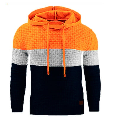 Autumn And Winter Men`s Jacquard Sweater Long Sleeved Hoodie Men`s Slim Hooded Sweatshirts Warm Hooded Sweatshirt Coat 4XL
