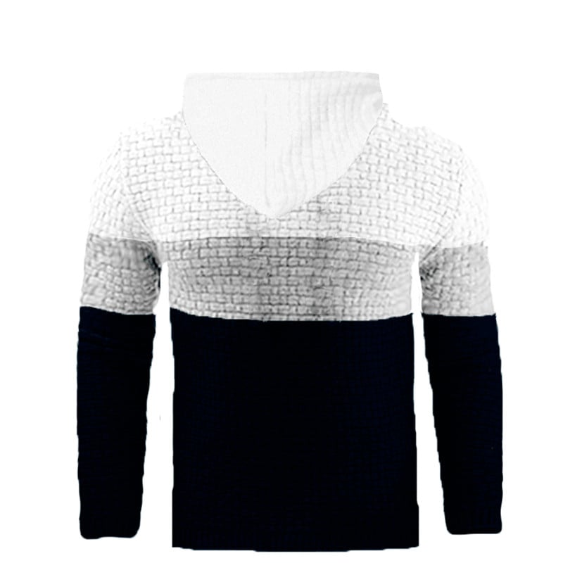 Rudens ir žiemos vyriškas žakardo megztinis ilgomis rankovėmis megztinis Vyriškas plonas megztinis su gobtuvu Šiltas megztinis su gobtuvu 4XL