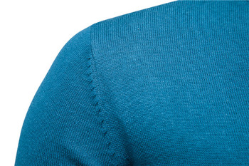 2022 νέο 100% βαμβακερό πουλόβερ ανδρικά πουλόβερ με λαιμόκοψη μονόχρωμα μακρυμάνικα φθινοπωρινά λεπτά πουλόβερ ανδρικά casual pull ανδρικά ρούχα