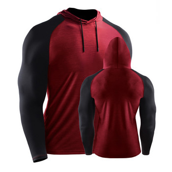 Αθλητικά προπονητικά κουκούλα Ανδρικά ρούχα γυμναστικής Ανδρικό μπουφάν για τρέξιμο Καλσόν γρήγορου στεγνώματος Μακρυμάνικα κουκούλες Ρούχα γυμναστικής Τζέρσεϊ