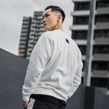 Ανδρικές κουκούλες μονόχρωμο Ανδρικό πουλόβερ Φούτερ με στρογγυλή λαιμόκοψη Casual Hip Hop Harajuku Fleece Slim Sportwear Ανδρικά επώνυμα ρούχα