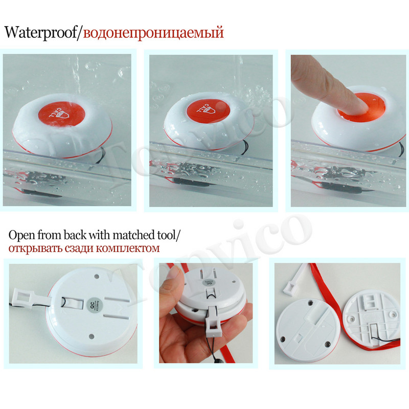 Nepieciešama Topvico SOS avārijas vecāka gadagājuma cilvēku panikas poga darbam ar Tuya Smart Life vai Rf433 mhz apskāvieniem mājas drošības sistēmai