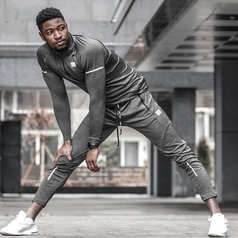 Vīriešu fitnesa sporta jaka Sporta zāle Skriešanas kapuces Vīriešu sporta apģērbs Treniņa mētelis Skriešanai ar kapuci Krekli āra sporta krekls MMA Dry Fit