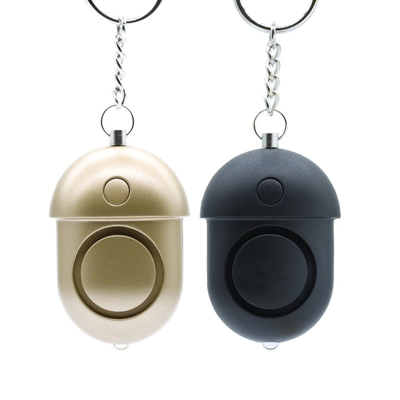 Personīgā trauksmes uzbrukuma trauksme, 130 Db personīgās drošības trauksmes atslēgu piekariņš ar LED avārijas izdzīvošanas pretizvarošanas sirēnu, rožu zelts