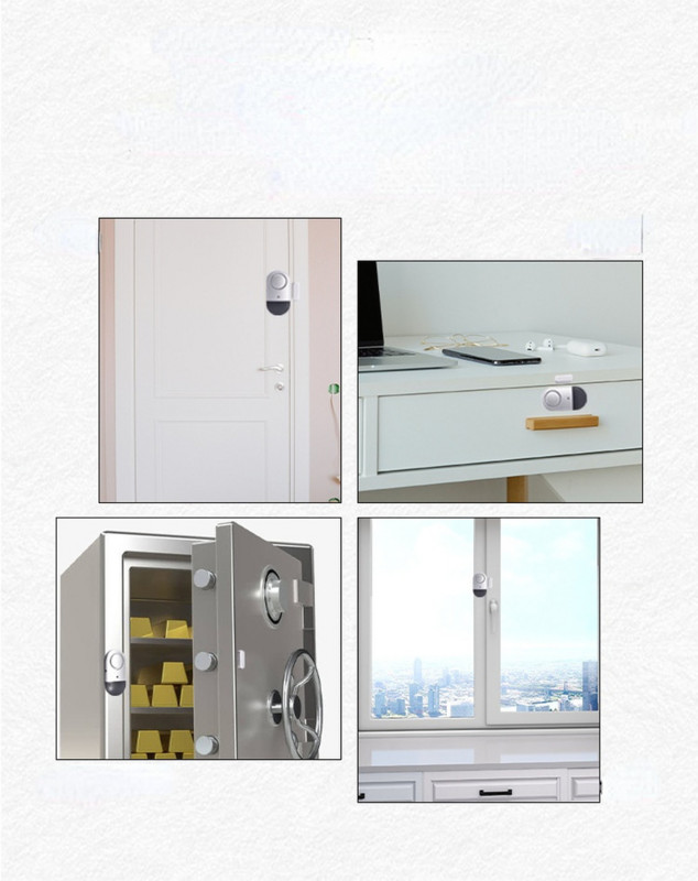 Bezvadu durvju magnētiskā signalizācija mājsaimniecības durvju un logu pretaizdzīšanas signalizācija Viesnīca veikala drošības signalizācija