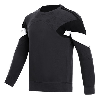 Vansydical Őszi Téli Fitnesz Futás Sport Felső Férfi Pamut Sliced Hosszú ujjú Pulóverek Elasztikus Edzés Pulóver