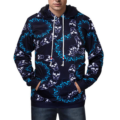 2018. gada vingrošanas džemperi treniņu džemperi vīriešu āra sporta džemperi ar kapuci Pulovers fitnesa džemperis galvaskauss skriešanas jaka