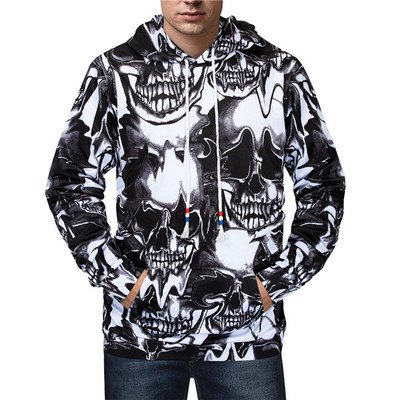 2018. gada vingrošanas džemperi treniņu džemperi vīriešu āra sporta džemperi ar kapuci Pulovers fitnesa džemperis galvaskauss skriešanas jaka