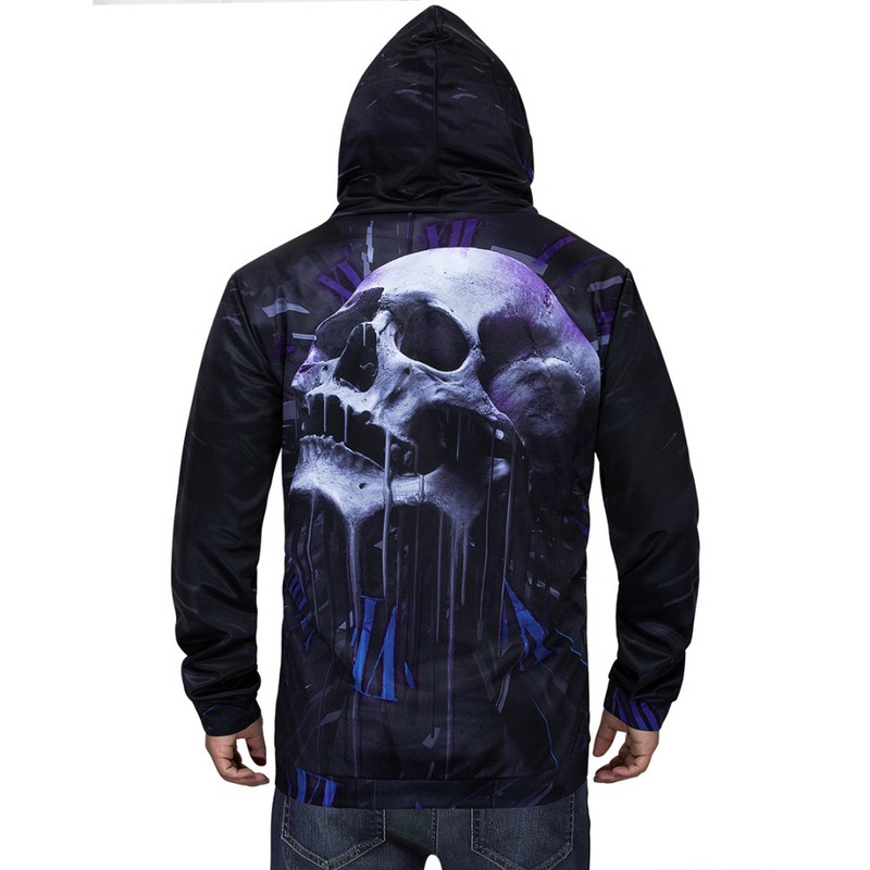 2018. gada vingrošanas džemperi treniņu džemperi vīriešu āra sporta džemperi ar kapuci Pulovers fitnesa džemperis galvaskauss skriešanas jaka