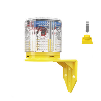 Устойчив на дъжд предупредителен сигнал за безопасност, захранван от слънчева светлина, аварийна пътна аларма, светлинна лампа с превключвател