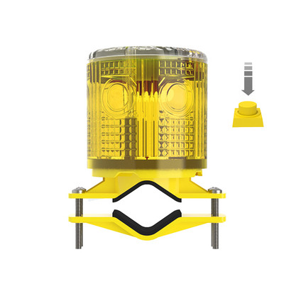 Esőálló napenergiával működő figyelmeztető biztonsági jelző vészhelyzeti közlekedési riasztó lámpa kapcsolóval