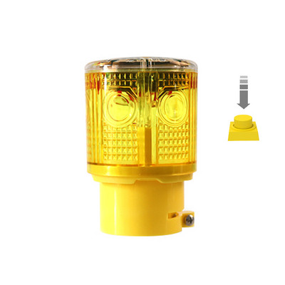 Esőálló napenergiával működő figyelmeztető biztonsági jelző vészhelyzeti közlekedési riasztó lámpa kapcsolóval