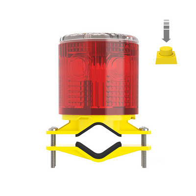 Esőálló napenergiával működő figyelmeztető biztonsági jelző vészhelyzeti közlekedési riasztó lámpa kapcsolóval