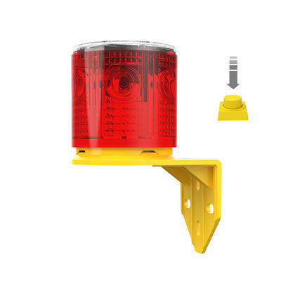 Esőálló napenergiával működő figyelmeztető biztonsági jelző vészhelyzeti közlekedési riasztó lámpa kapcsolóval