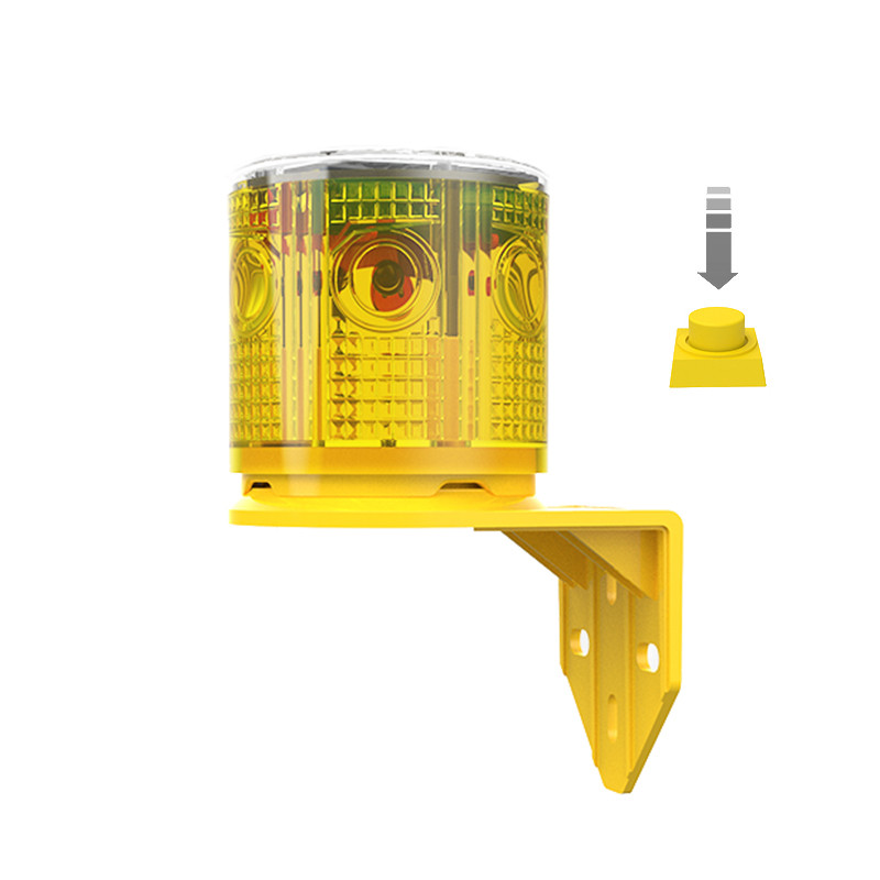 Esőálló napenergiával működő figyelmeztető biztonsági jelző vészhelyzeti közlekedési riasztó lámpa kapcsolóval