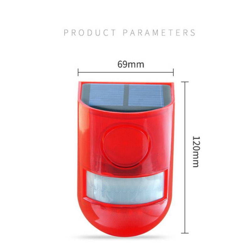 Saules signalizācijas gaisma bezvadu IP65 kustības sensora āra dārza drošības lampa saimniecībām мигалка полицейская