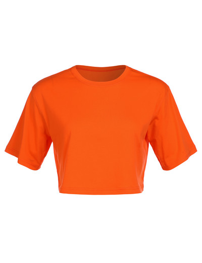 CRZ YOGA Moteriški Pima medvilniniai treniruočių apatiniai trumpomis rankovėmis bėgimo marškinėliai Laisvalaikiai sportiniai marškinėliai