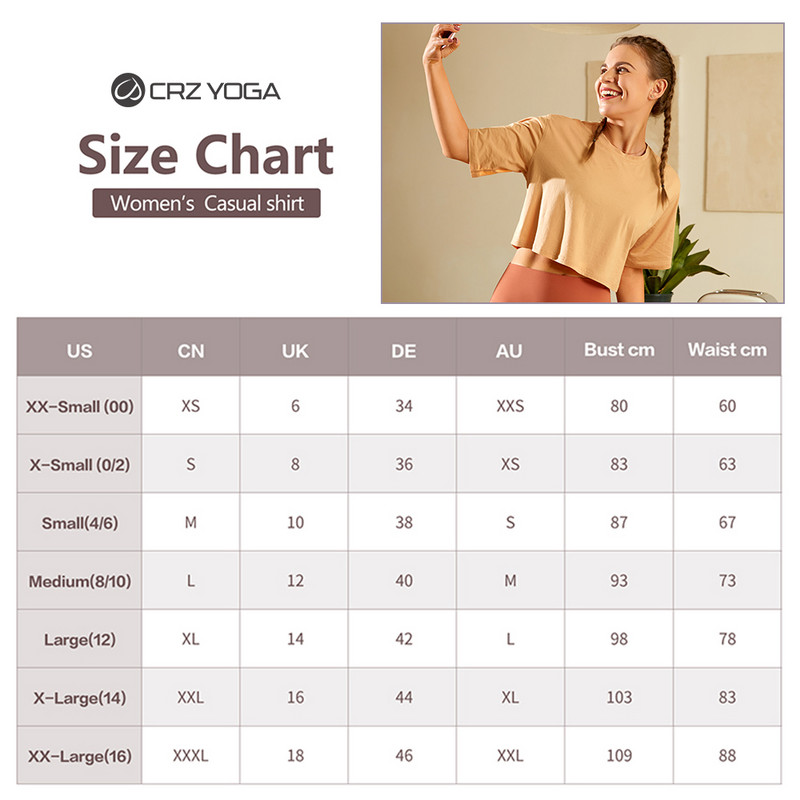 CRZ YOGA Moteriški Pima medvilniniai treniruočių apatiniai trumpomis rankovėmis bėgimo marškinėliai Laisvalaikiai sportiniai marškinėliai