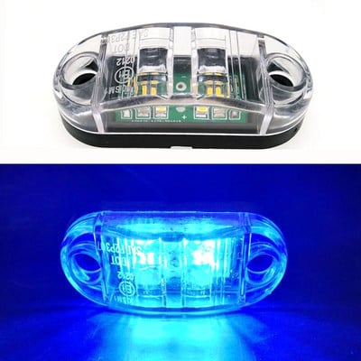 2db Led oldalsó jelzőlámpák vízálló Piranha villogó LED pótkocsis teherautókhoz lakókocsi oldalsó távolságjelző lámpa borostyán piros