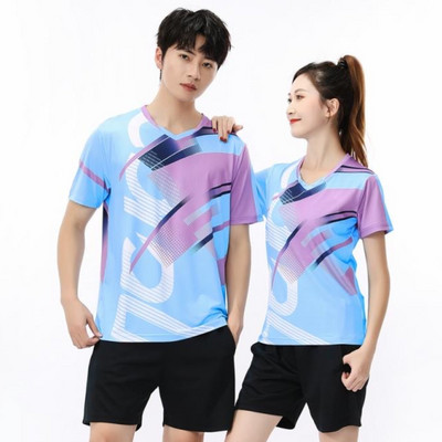 Férfi/nők/gyerek tollaslabda asztalitenisz póló Ruházat edzés gyakorlat Légáteresztő gyorsan száradó szövet Új érkezés