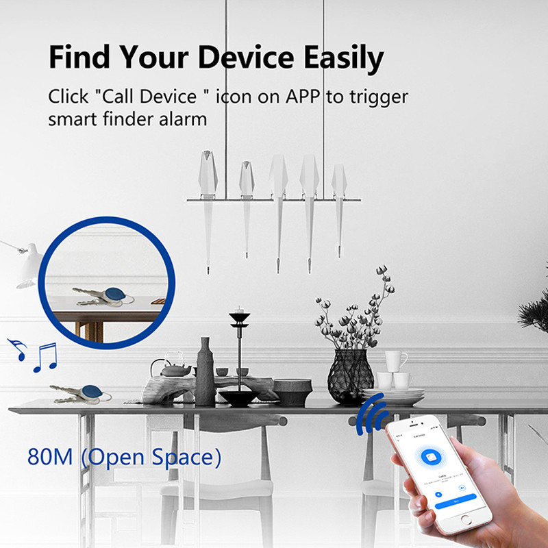„Tuya Smart Life Smart Tag“ belaidis „Bluetooth“ suderinamas stebėjimo įrenginys Vaiko krepšio piniginės raktų ieškiklis, apsaugantis nuo pamestų signalų sekimo
