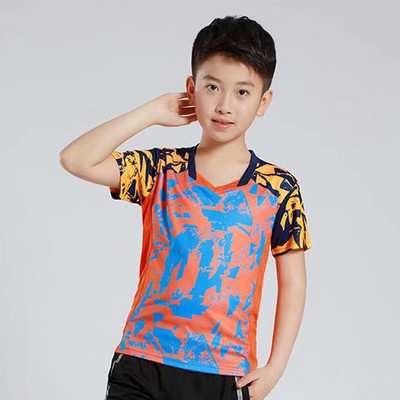 Jauns bērnu galda teniss sporta polo T krekls elpojošs badmintons zēniem Quick Dry Running Gym Team Jersey Sporta apģērbs Apģērbs