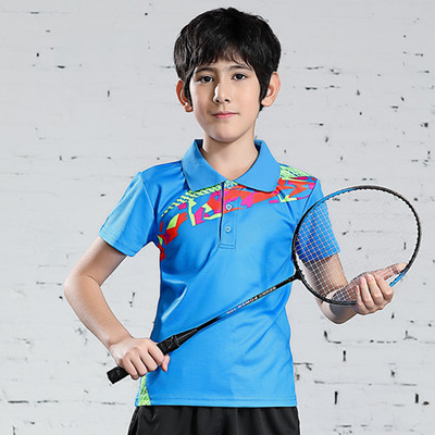 Jauns bērnu galda teniss sporta polo T krekls elpojošs badmintons zēniem Quick Dry Running Gym Team Jersey Sporta apģērbs Apģērbs