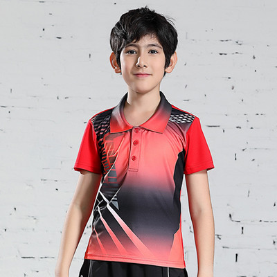 Jauns bērnu galda teniss sporta polo T krekls elpojošs badmintons zēniem Quick Dry Running Gym Team Jersey Sporta apģērbs Apģērbs