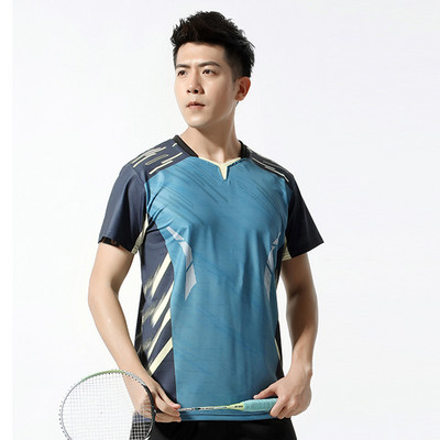 Jauni sieviešu ātri žūstoši elpojoši, viegli galda tenisa sporta tērpi vīriešiem ar īsām piedurknēm galda tenisa treniņu tērpi -40