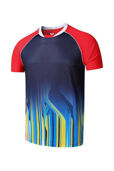 Férfi női asztalitenisz póló tollaslabda mez szabadtéri sport környakú edzés Légáteresztő fitnesz póló Ruhák Sportruházat