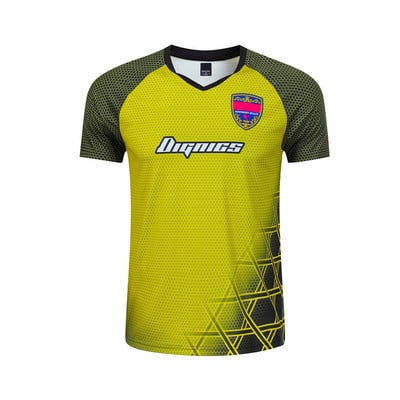 Unisex galda tenisa tērpu sacensību treniņš ar īsām piedurknēm ātri žūstošs elpojošs āra sporta apģērbs badmintonam skriešanai