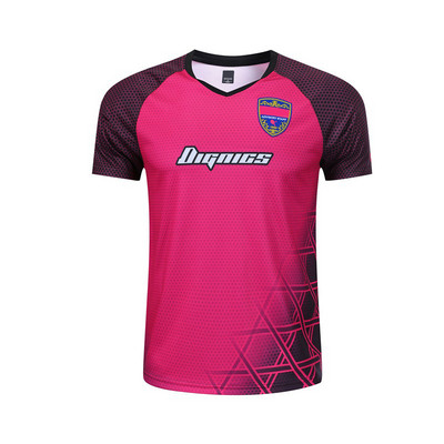 Unisex galda tenisa tērpu sacensību treniņš ar īsām piedurknēm ātri žūstošs elpojošs āra sporta apģērbs badmintonam skriešanai