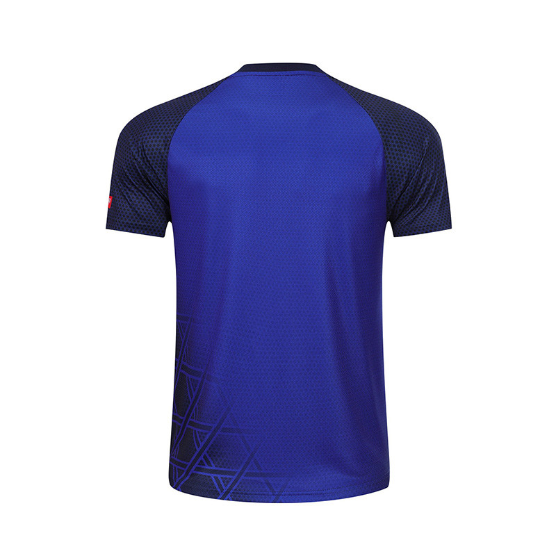 Unisex galda tenisa tērpu sacensību treniņš ar īsām piedurknēm ātri žūstošs elpojošs āra sporta apģērbs badmintonam skriešanai