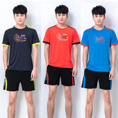 Vīriešu āra Sports Fitness Īsām piedurknēm apaļš kakla galda tenisa T krekls Ātri Dry Badminton Ping Pong Džērsija Apģērbi Sporta apģērbi