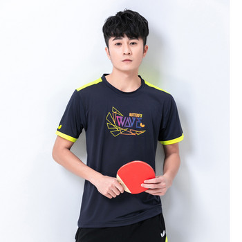 Ανδρικά υπαίθρια αθλητική γυμναστική με κοντό μανίκι στρογγυλή λαιμόκοψη μπλουζάκι πινγκ πονγκ Quick Dry Badminton Ping Pong Jersey Αθλητικά ρούχα