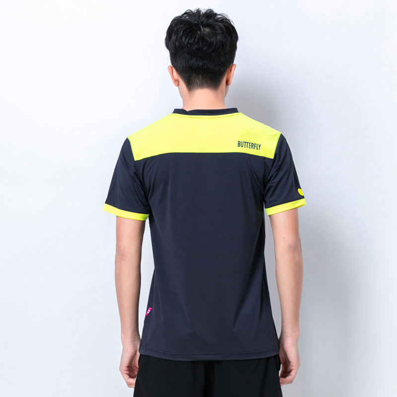 Vīriešu āra Sports Fitness Īsām piedurknēm apaļš kakla galda tenisa T krekls Ātri Dry Badminton Ping Pong Džērsija Apģērbi Sporta apģērbi