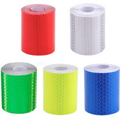 Atspindintis lipdukas saugos įspėjamoji juosta Gero matomumo lipni vandeniui atspari balta raudona geltona mėlyna dviračio automobilio lipdukai