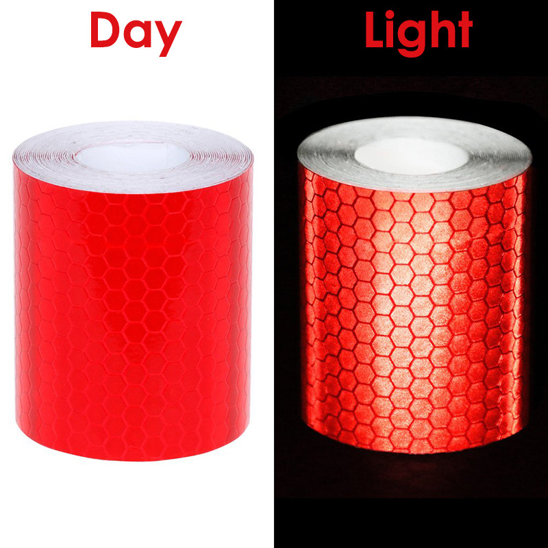 Atspindintis lipdukas saugos įspėjamoji juosta Gero matomumo lipni vandeniui atspari balta raudona geltona mėlyna dviračio automobilio lipdukai