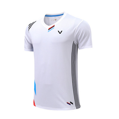 Vară, uscare rapidă, respirabil, sport, decolteu în V, tenis de masă, jerseu de antrenament, haine de gimnastică, poliester, antrenament ocazional, îmbrăcăminte sportivă de badminton